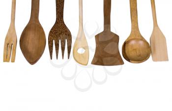 Close-up of wooden kitchen utensils