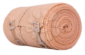 Close-up of a rolled-up bandage