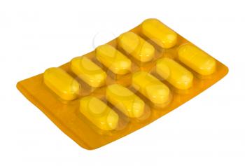 Close-up of tablets in a blister pack