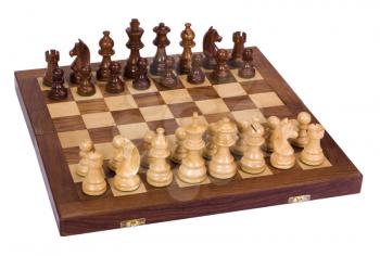 Chess pieces on a chessboard