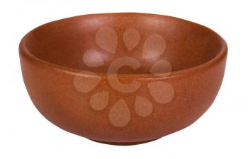 Close-up of a brown ceramic bowl