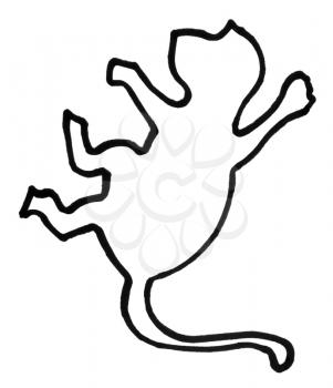 Outline of a monkey