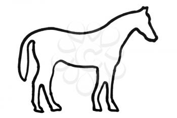 Outline of a horse