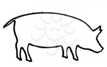 Outline of a pig