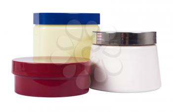 Jars of beauty cream