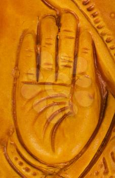 Detail of the hand of a statue