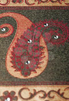 Close-up of embroidery on a fabric