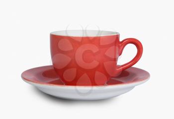 Close-up of a tea cup with a saucer