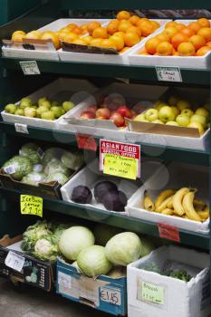 Vegetables and fruits in a supermarket, Republic of Ireland
