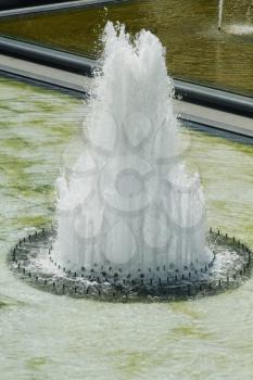 Fountain at a museum, Musee du Louvre, Paris, France