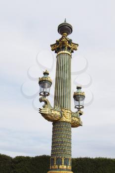 Low angle view of a lamppost, Paris, France
