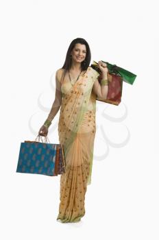 Woman holding shopping bags