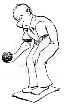 Royalty Free Clipart Image of a Lawn Bowler