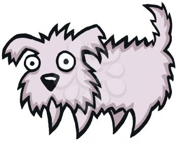 Royalty Free Clipart Image of a Fluffy Dog