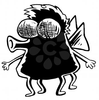 Royalty Free Clipart Image of a Strange Bug