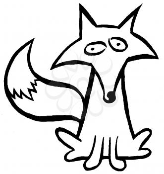 Royalty Free Clipart Image of a Fox