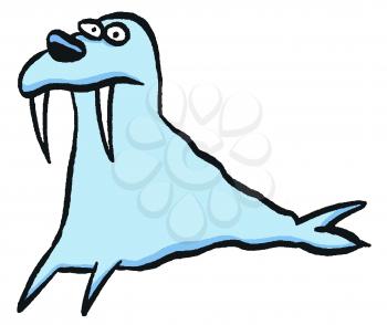 Royalty Free Clipart Image of a Walrus