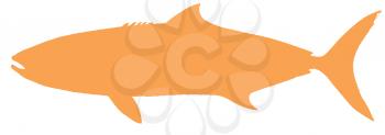 Royalty Free Clipart Image of a Fish Silhouette