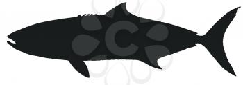 Royalty Free Clipart Image of a Silhouette Fish