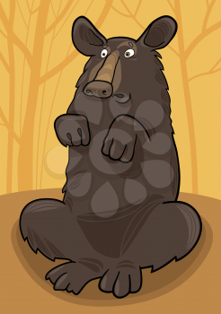 Royalty Free Clipart Image of a Black Bear