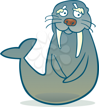 Royalty Free Clipart Image of a Walrus