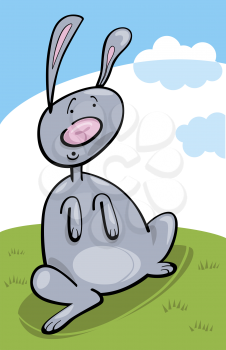 Royalty Free Clipart Image of a Cartoon Rabbit