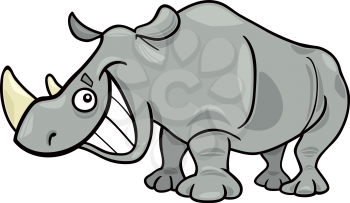 Royalty Free Clipart Image of a Rhinoceros