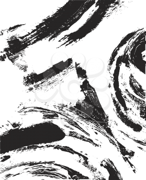 Royalty Free Clipart Image of a Black and White Abstract