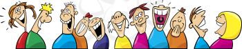 Royalty Free Clipart Image of Laughing People