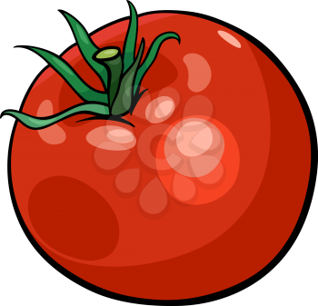 Cartoon Illustration of Tomato Vegetable Food Object