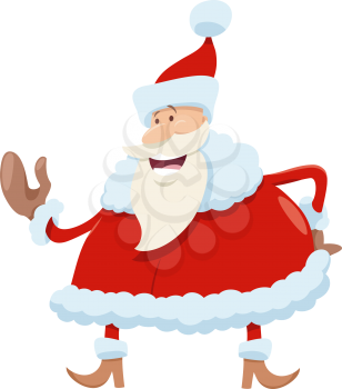 Cartoon illustration of Santa Claus character on Christmas time