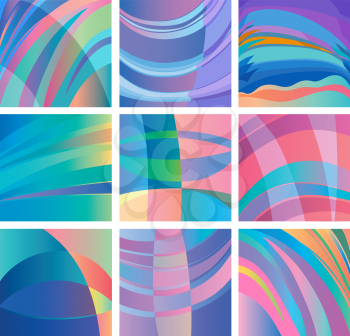 Vector Illustration Set of Abstract Colorful Modern Design Backgrounds