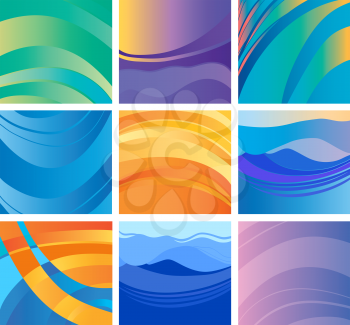 Vector Illustration Set of Abstract Colorful Modern Design Backgrounds