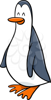 Cartoon Illustration of Funny Penguin Bird Animal Character