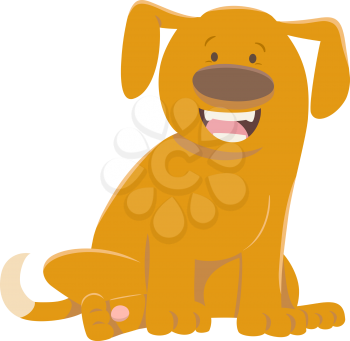 Cartoon Illustration of Funny Dog Pet Animal Character