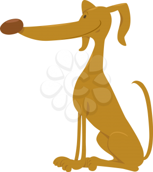 Cartoon Illustration of Cute Comic Dog Animal Character