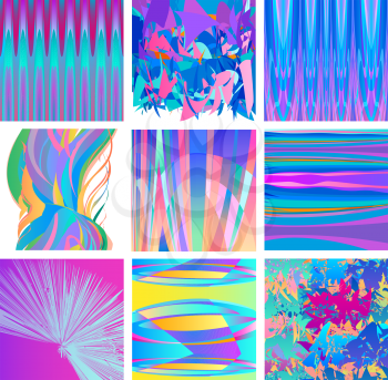 Vector Illustration Set of Abstract Colorful Modern Backgrounds Design