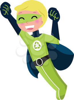 Royalty Free Clipart Image of a Superhero