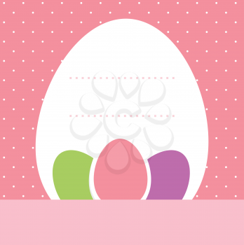 Easter background for your text in pastel colors. Vector