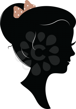 Beautiful girl silhouette. Vector Illustration