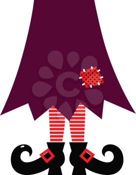 Royalty Free Clipart Image of a Witch's Legs