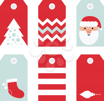Royalty Free Clipart Image of Christmas Tags