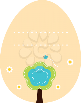 Easter Egg for your greeting - just add text! Vector Illustration