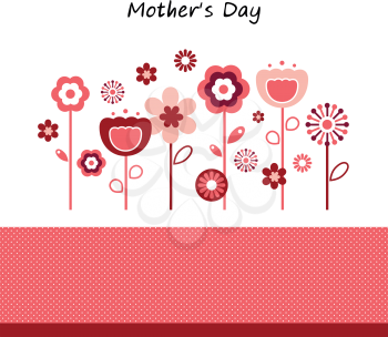 Beautiful greeting with flowers. Vector Illustration
