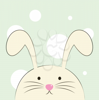 Cute Bunny vector isolated on white