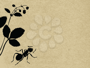 Royalty Free Clipart Image of an Ant Background