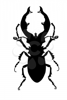 Royalty Free Clipart Image of a Bug Silhouette