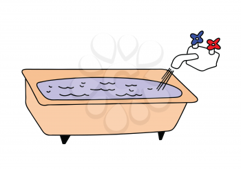 Royalty Free Clipart Image of a Bathtub