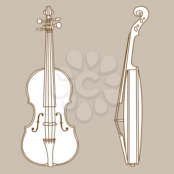 Royalty Free Clipart Image of Violins