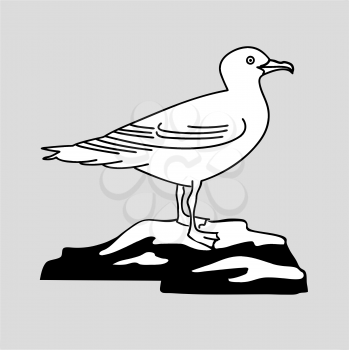 Royalty Free Clipart Image of a Seagull